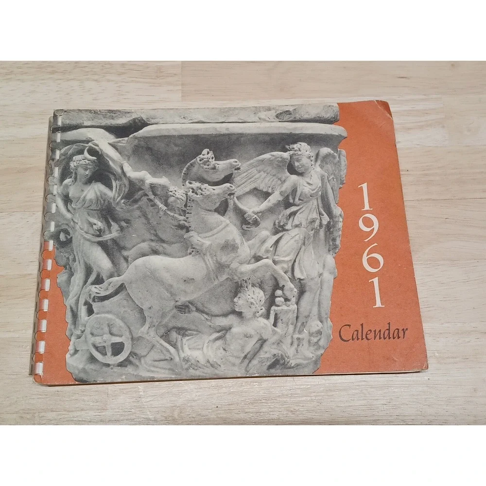 1961 book calendar Greek mythology history myths of Greece and Rome